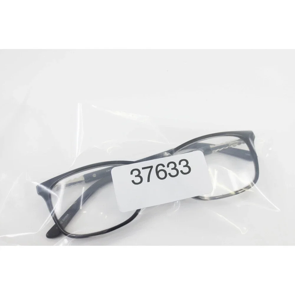 CM 6011 BK Rectangular Black Eyeglass Frames with Braided Chain Temples